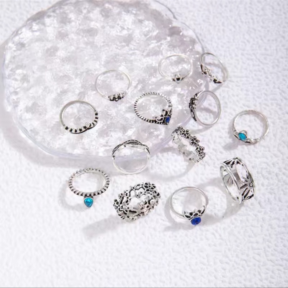 13-Piece Boho Ring Set - Picture 4 of 5